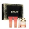 Michael Kors Wonderlust Women 3.4 Oz Spray Lotion Shower Gel & Mini 4 Pc Set