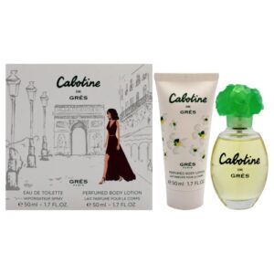 Gres Cabotine by Parfums Gres for Women - 2 Pc Gift Set 1.7oz EDT Spray, 1.7oz Body Lotion
