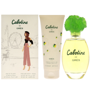 Gres Cabotine 2 Piece GiftSet Eau De Toilette Spray for Women 3.4 fl oz and Body Lotion 6.7 fl oz