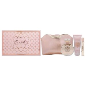 Guess Bella Vita Rosa for Women - 4 Pc Gift Set 3.4oz EDT Spray, 0.5oz EDT Travel spray, 3.4oz Body Lotion, Pouch