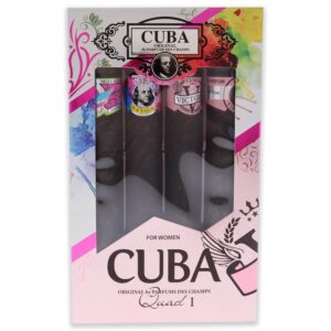 Cuba Quad1 4PC SET(4 X 1.17)1.17oz edp sp Cuba Heartbreak,La Vida, Cuba Victory,Cuba Vip