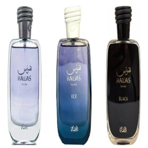 Hawas Men  Hawas Ice Hawas Black 3 pcs pack Edp sp 3.4 Oz