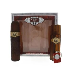 Cuba Gold for Men 3pc Set 3.4oz Edt Sp 3.4oz After Shave, Keychain