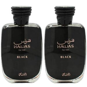 Hawas Black For Men 2 Pack By Rasasi Edp Sp 3.38oz