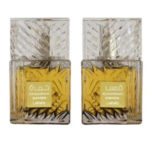 Khamrah Qahwa By Lattafa Edp 3.4 oz / 100 ml Unisex Spray 2 Pcs Pack