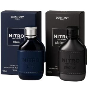 Dumont Nitro Blue and Nitro Platinum Edp 2 Pcs Combo Pack 3.4 oz