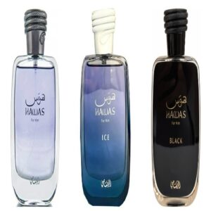 Hawas Ice and Hawas Men and Hawas Black 3 Pcs Combo Pack 3.4 oz EDP sp
