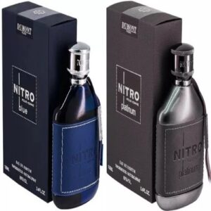 Dumont Nitro Blue and Nitro Platinum Edp 2 Pcs Combo Pack 3.4 oz