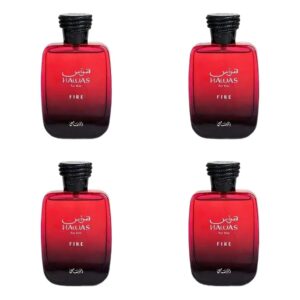 Hawas Fire By Rasasi for Men Edp Sp 3.38 oz 4 Pcs Combo Pack