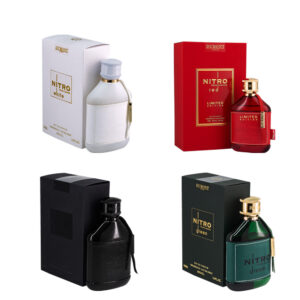 Nitro White, Nitro Red, Nitro Intense and Nitro Green Men’s EDP 3.4oz For Men By Dumont