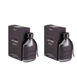 Nitro Platinum Eau de Parfum Spray 3.4 oz Set of 2 New Fragrances For Men By Dumont