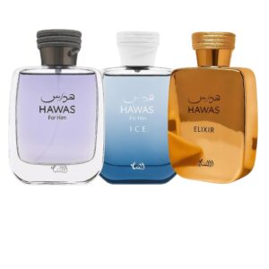 Rasasi Hawas For Him,Hawas Ice,Hawas Elixir EDP 3.4 Oz For Men