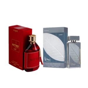 Dumont Nitro Red and Lattafa Najdia Intense EDP 3.4 oz Bundle for Men