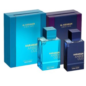 Al Haramain Amber Oud Aqua Dubai & Dubai Night Edp 2.5 Fl.oz Combo Pack For Unisex