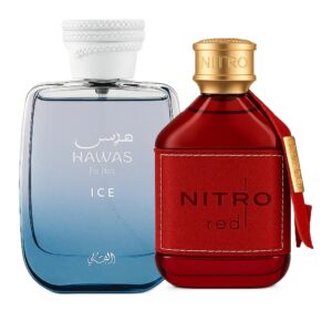 Hawas Ice& Nitro Red Edp 3.4 oz 2pcs Combo Pack For Men By Rasasi & Dumont