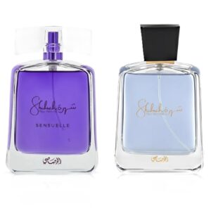 Shuhrah Sensuelle for Women & Shuhrah Pour Homme for Men EDP 3.0 oz Combo Pack by Rasasi