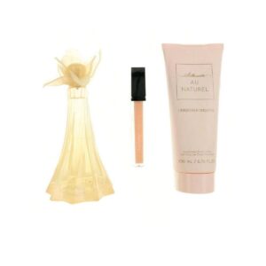 Christian Siriano Silhouette Au Naturel 3-Piece Gift Set – 100ml Eau de Parfum, 200ml Body Lotion & Lip Gloss for Women
