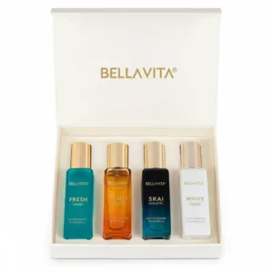 Luxury Honey OUD, SKAI, FRESH & White OUD by Bella Vita – 4-Piece EDP Gift Set, 20ml Each