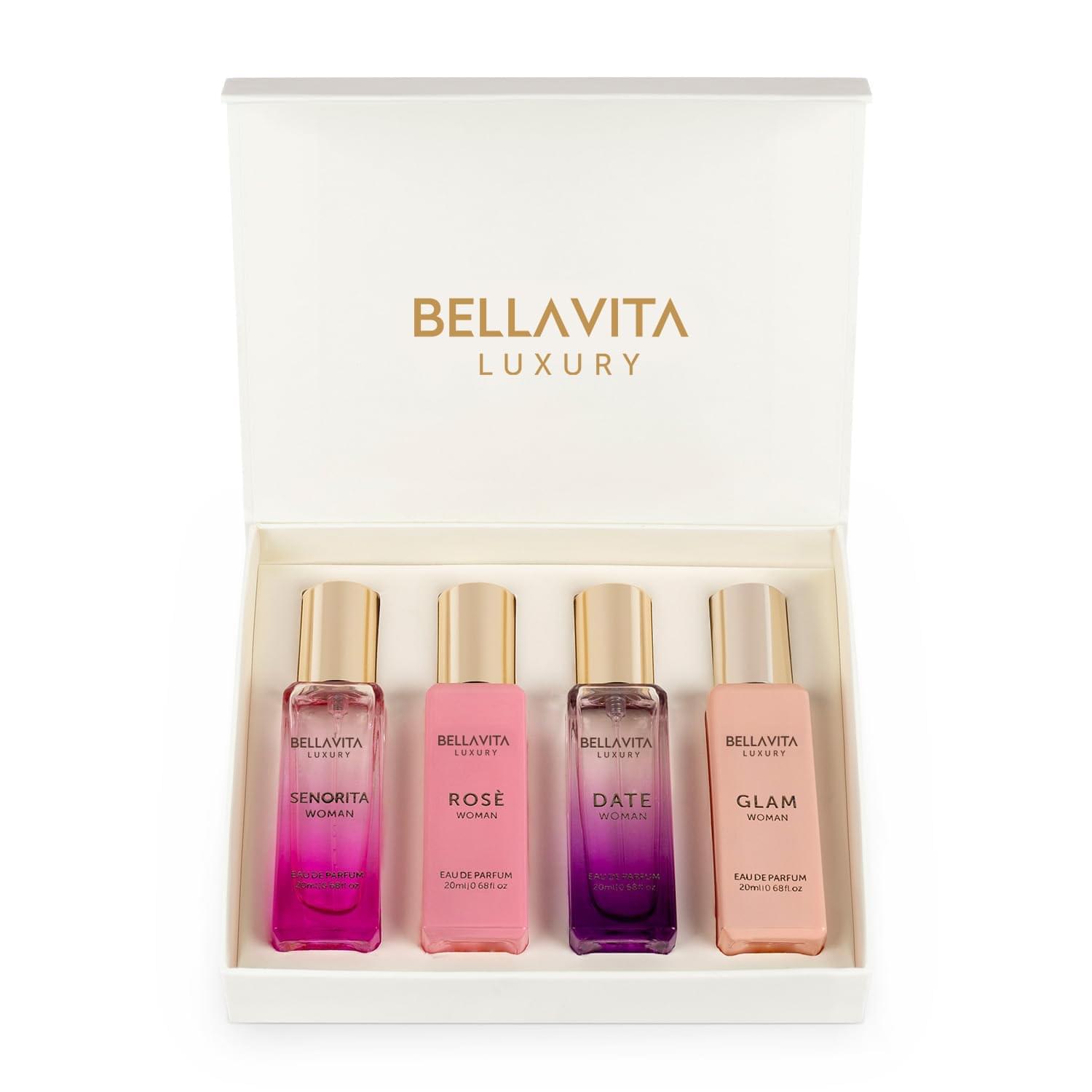 Luxury DATE and SENORITA and GLAM and ROSE by Bella Vita EDP Gift Set 20ml
