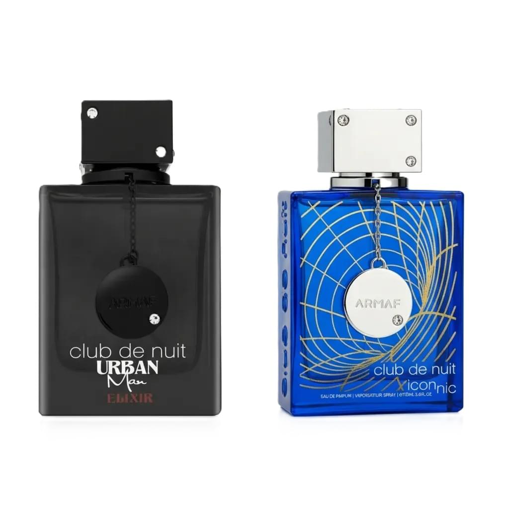 Club de Nuit Iconic Blue and Urban Man Elixir by Armaf EDP 6.8 oz and 3.6 oz for Men